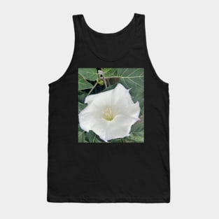 Speak Your Truth with the White Trumpet Flower Tank Top